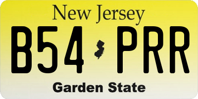 NJ license plate B54PRR