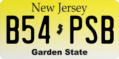 NJ license plate B54PSB
