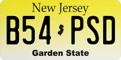 NJ license plate B54PSD