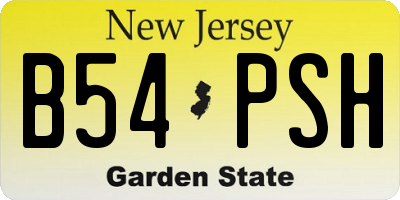 NJ license plate B54PSH