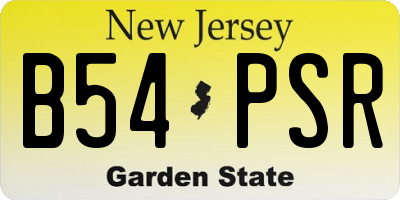 NJ license plate B54PSR