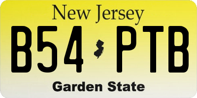 NJ license plate B54PTB