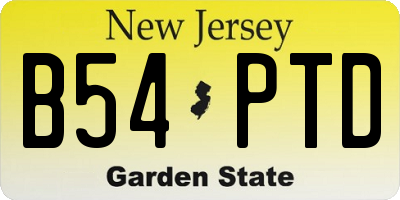 NJ license plate B54PTD