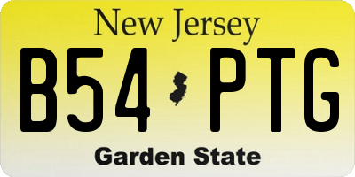 NJ license plate B54PTG