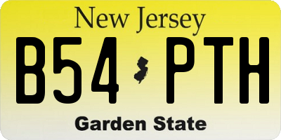 NJ license plate B54PTH