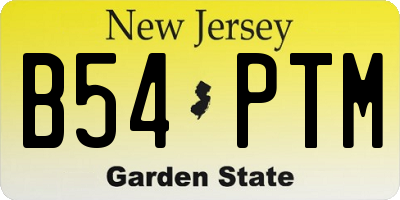NJ license plate B54PTM