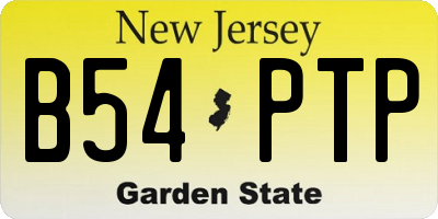 NJ license plate B54PTP