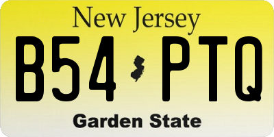 NJ license plate B54PTQ