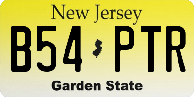 NJ license plate B54PTR