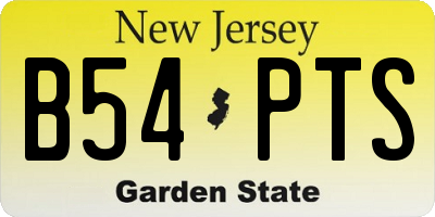 NJ license plate B54PTS