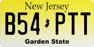 NJ license plate B54PTT
