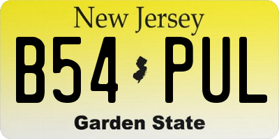 NJ license plate B54PUL