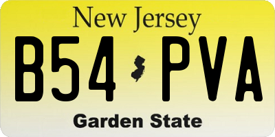 NJ license plate B54PVA