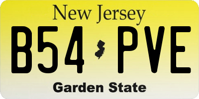 NJ license plate B54PVE