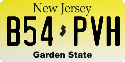 NJ license plate B54PVH