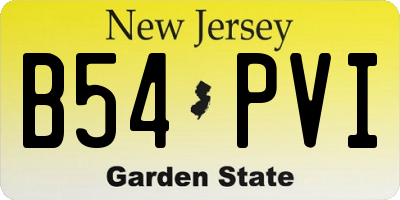NJ license plate B54PVI