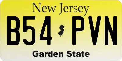 NJ license plate B54PVN