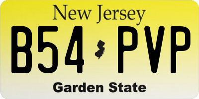 NJ license plate B54PVP