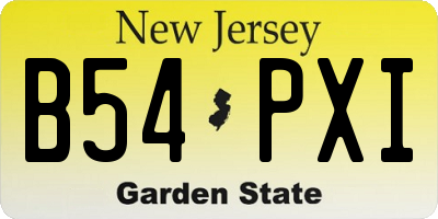 NJ license plate B54PXI