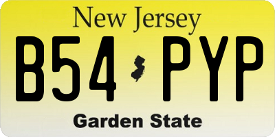 NJ license plate B54PYP