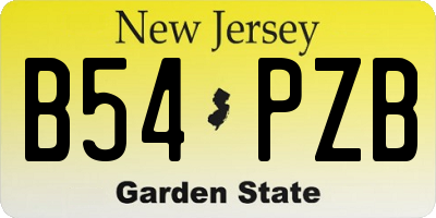 NJ license plate B54PZB