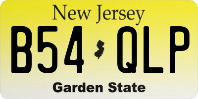 NJ license plate B54QLP