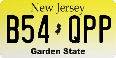 NJ license plate B54QPP