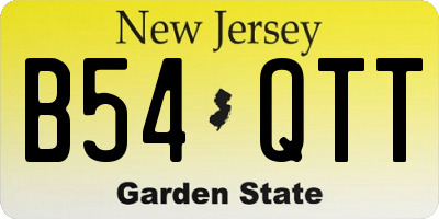 NJ license plate B54QTT