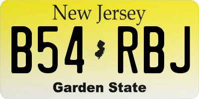 NJ license plate B54RBJ