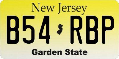 NJ license plate B54RBP