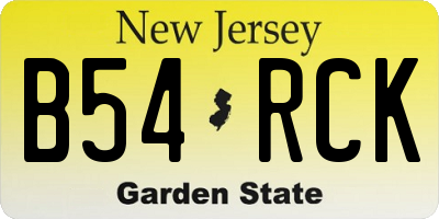NJ license plate B54RCK