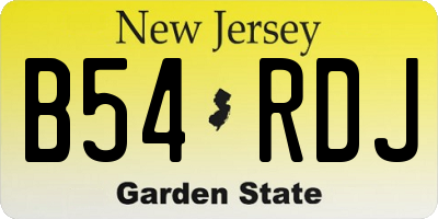NJ license plate B54RDJ