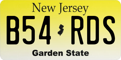 NJ license plate B54RDS