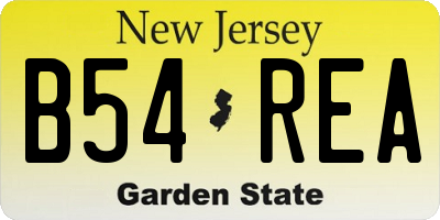 NJ license plate B54REA