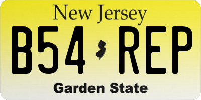 NJ license plate B54REP