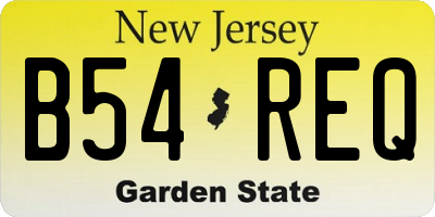 NJ license plate B54REQ
