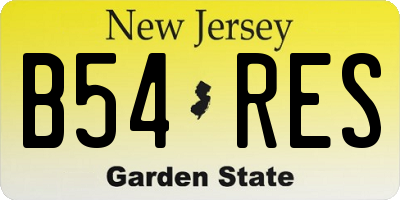NJ license plate B54RES