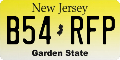 NJ license plate B54RFP