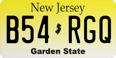NJ license plate B54RGQ