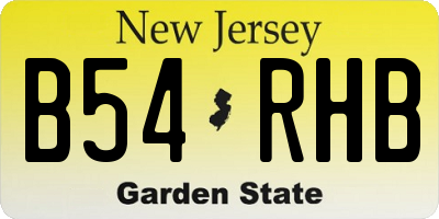 NJ license plate B54RHB