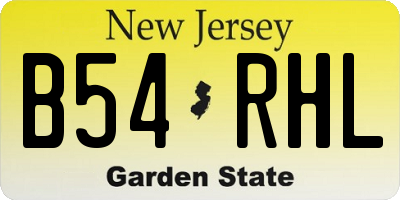 NJ license plate B54RHL