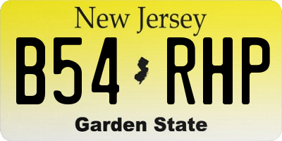 NJ license plate B54RHP