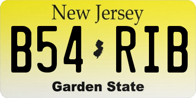 NJ license plate B54RIB