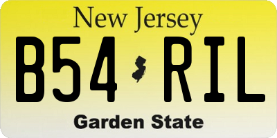 NJ license plate B54RIL