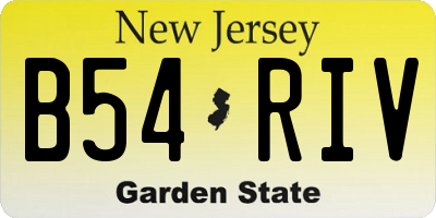 NJ license plate B54RIV