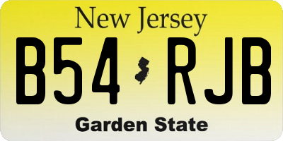 NJ license plate B54RJB
