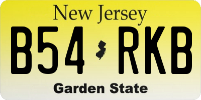 NJ license plate B54RKB