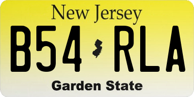 NJ license plate B54RLA