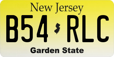NJ license plate B54RLC