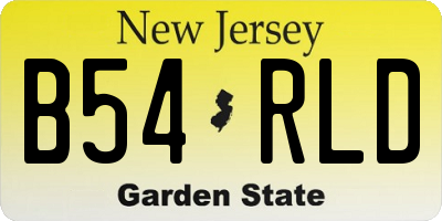 NJ license plate B54RLD